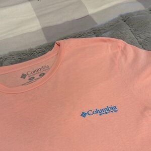 Columbia PFG Coral Tee with Blue Logo